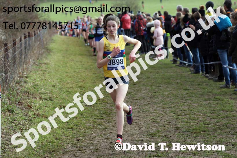 Girls under-15s 2019 British Athletics Inter Counties Cross Country, Prestwood Hall, Loughborough. Photo:  David T. Hewitson/Sports for All Pics